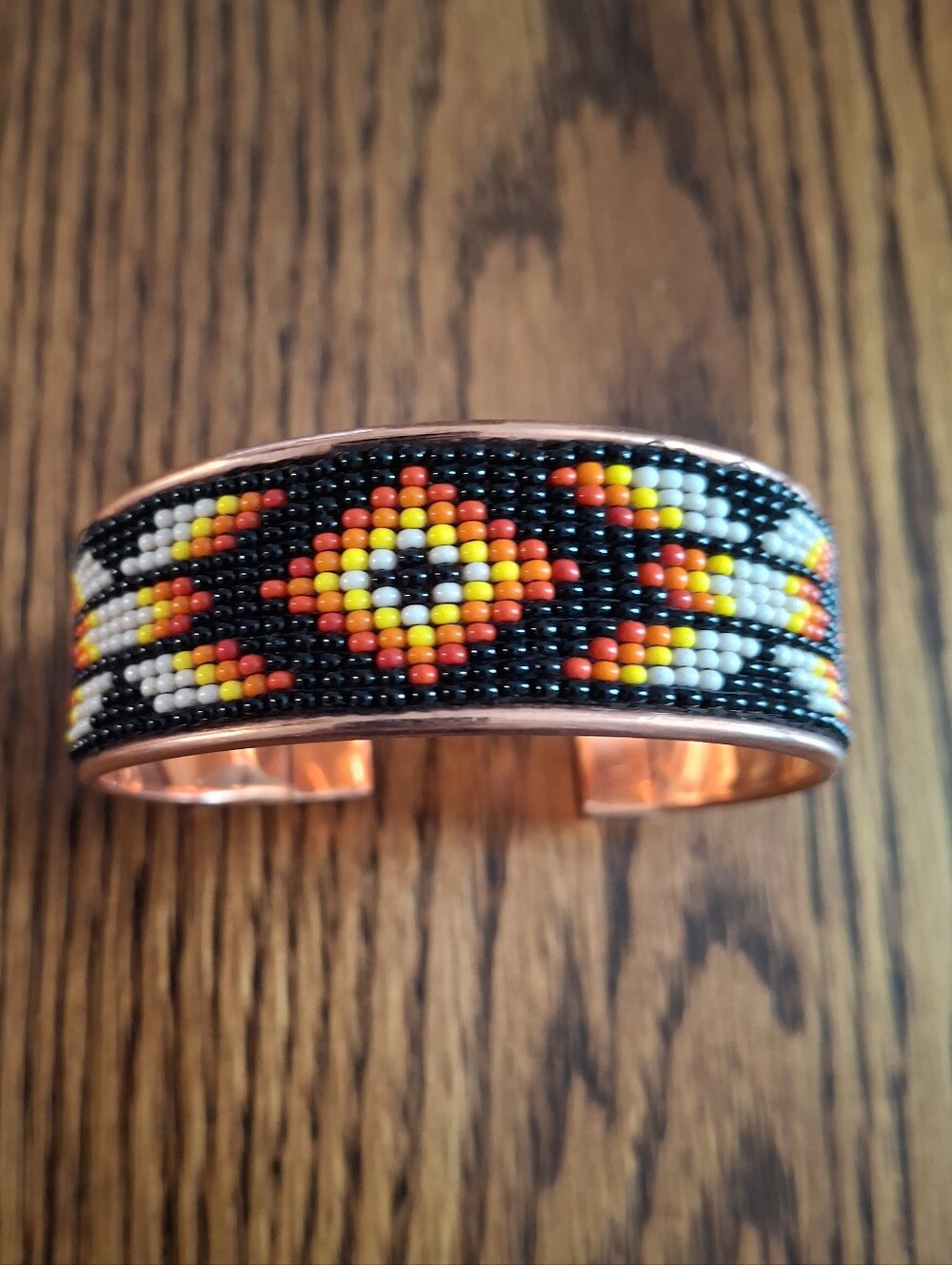 Cuff Copper Beaded Native Design